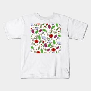 Teatime in Gouache Pattern Kids T-Shirt